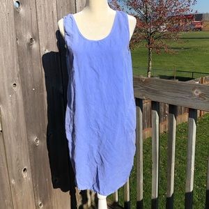 Fresh Produce Women Linen Blend Dress Periwinkle